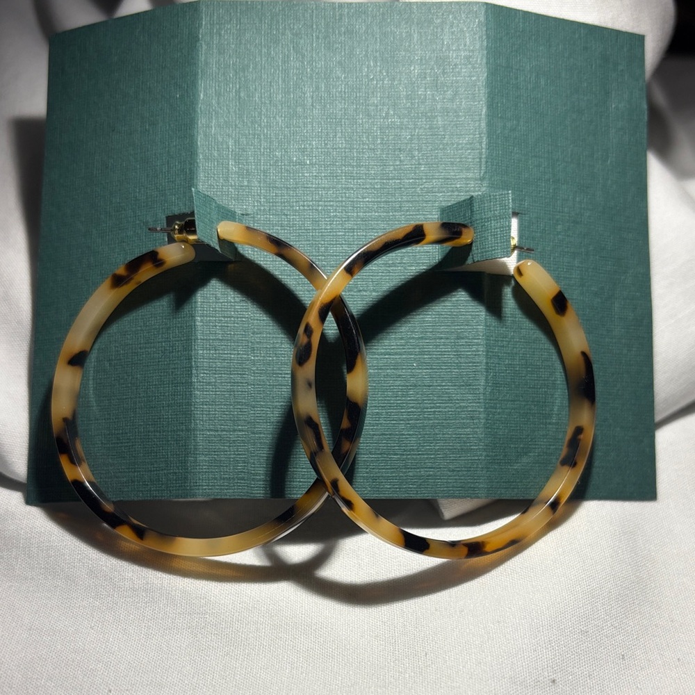 Tortoiseshell Hoop Earrings
